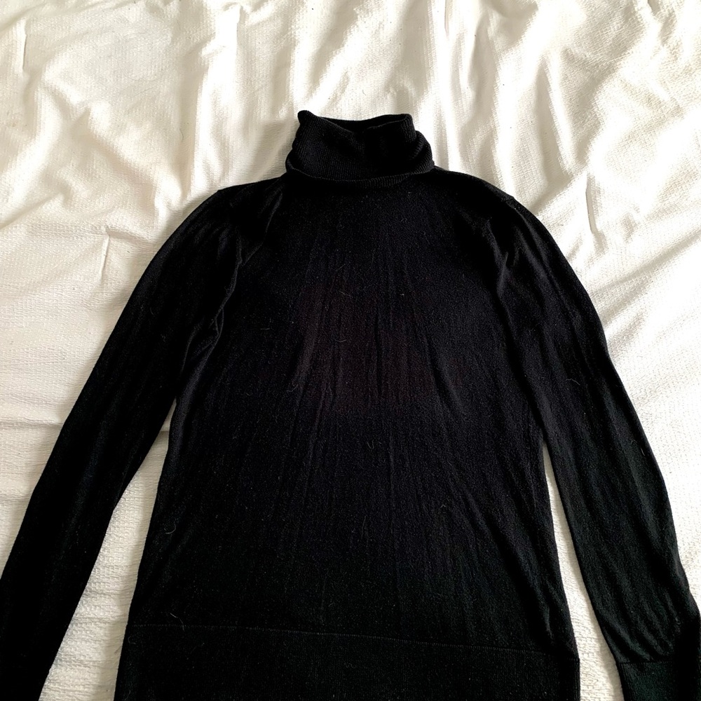 Chaps Classic Black Turtleneck Sweater